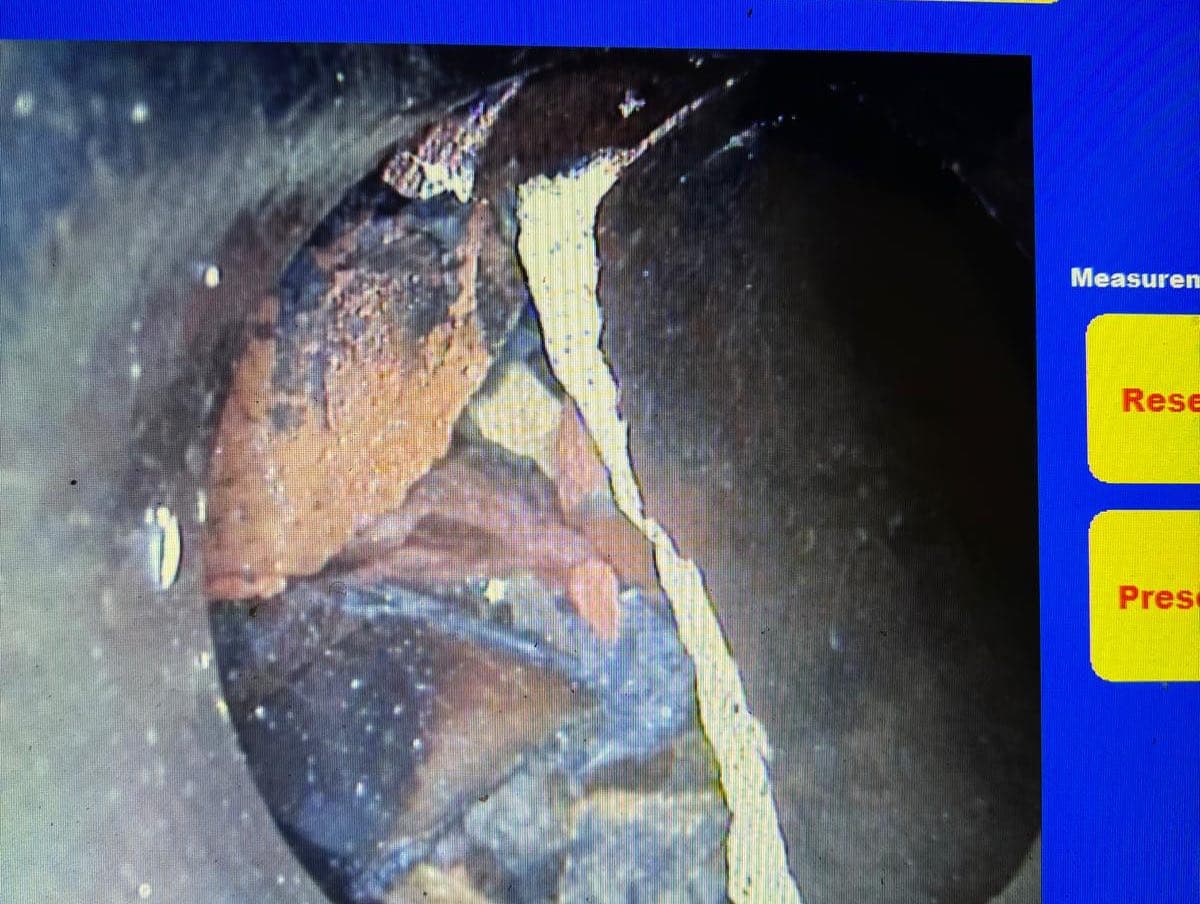 Completely collapsed pipe seen via CCTV