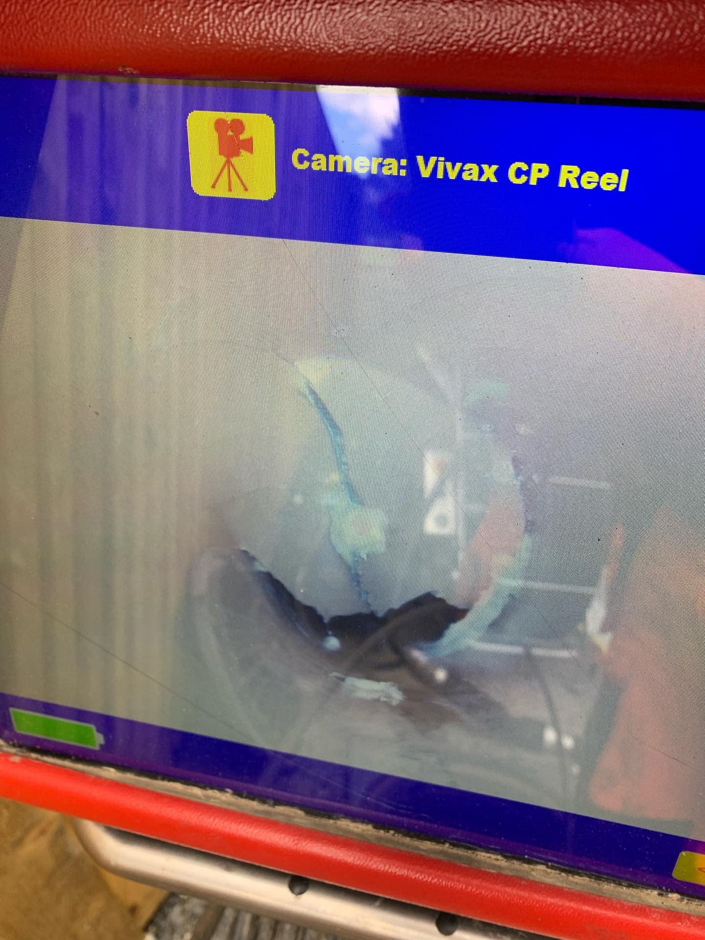 Collapsed pipe seen internally via CCTV camera