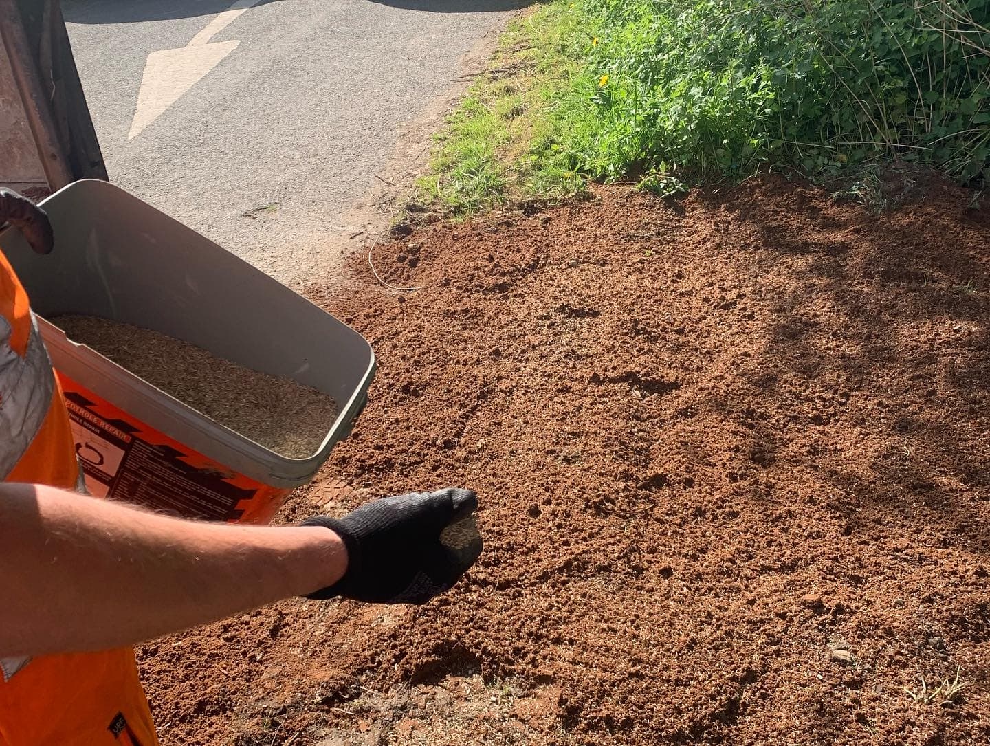Excavation neatly backfilled and reinstated