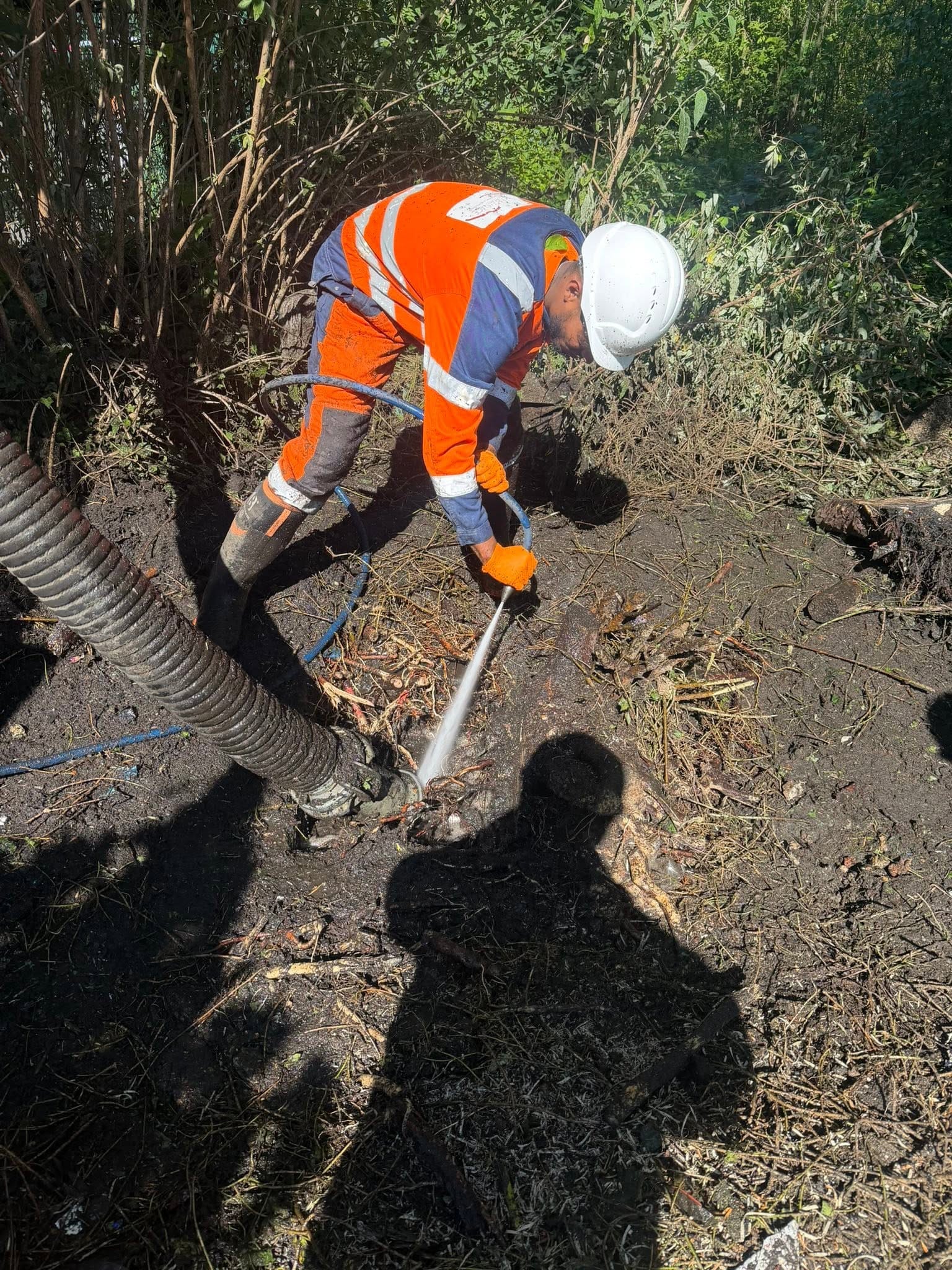UK Drainage Services carrying out drainage works on Network Rail land